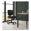 Volt Series Leather Task Chair, Supports Up To 250 Lb, 18" To 22.25" Seat Height, Black