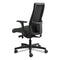 Ignition Series Mesh Mid-back Work Chair, Supports Up To 300 Lb, 17.5" To 22" Seat Height, Iron Ore Seat, Black Back/base