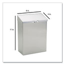 Wall Mount Sanitary Napkin Receptacle, Stainless Steel