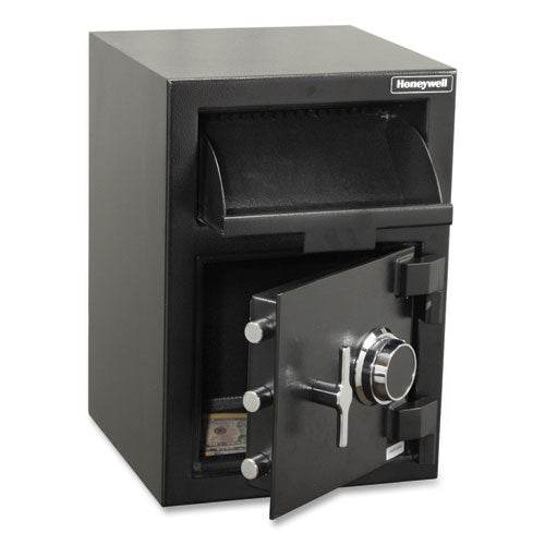 Steel Depository Safe With Combo Lock, 14 X 14.2 X 20, 1.06 Cu Ft, Black