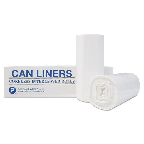 Low-density Commercial Can Liners, 60 Gal, 0.7 Mil, 38" X 58", White, 25 Bags/roll, 4 Rolls/carton