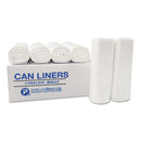 Low-density Commercial Can Liners, 60 Gal, 0.8 Mil, 38" X 58", White, 100/carton