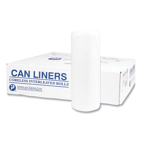 High-density Commercial Can Liners Value Pack, 60 Gal, 19 Microns, 38" X 58", Clear, 25 Bags/roll, 6 Rolls/carton