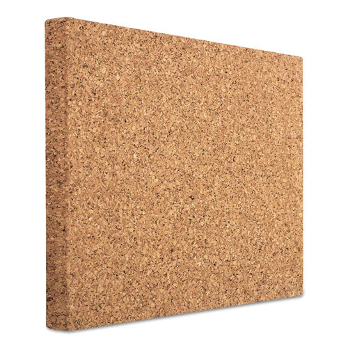 Idesign Frameless Cork Bulletin Board, 18" X 18", Tan Surface