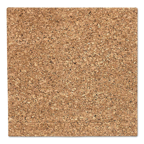 Idesign Frameless Cork Bulletin Board, 18" X 18", Tan Surface