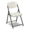 Rough N Ready Commercial Folding Chair, Supports Up To 350lb, 18" Seat Height, Platinum Granite Seat/back, Black Base, 4/pack