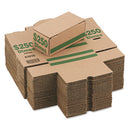 Corrugated Cardboard Coin Storage With Denomination Printed On Side, 8.06 X 3.31 X 3.19,  Green