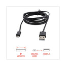 Usb To Micro Usb Cable, 6 Ft, Black