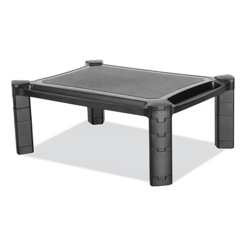 Large Monitor Stand With Cable Management, 12.99" X 17.1" X 6.6", Black, Supports 22 Lbs