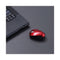 Mini Wireless Optical Mouse, 2.4 Ghz Frequency/30 Ft Wireless Range, Left/right Hand Use, Red/black