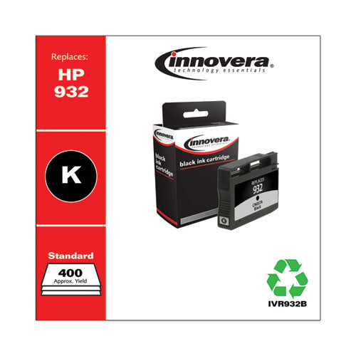 Remanufactured Black Ink, Replacement For 932 (cn057a), 400 Page-yield, Ships In 1-3 Business Days