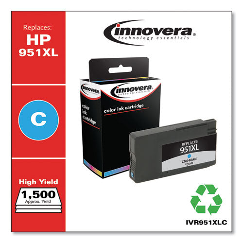 Remanufactured Cyan High-yield Ink, Replacement For 951xl (cn046an), 1,500 Page-yield