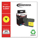 Remanufactured Yellow Ink, Replacement For Lc61y, 750 Page-yield, Ships In 1-3 Business Days