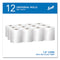 Essential 100% Recycled Fiber Hard Roll Towel, 1-ply, 8" X 800 Ft, 1.5" Core, White, 12 Rolls/carton