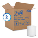 Essential High Capacity Hard Roll Towels For Business, Absorbency Pockets, 1-ply, 8" X 950 Ft, 1.75" Core, White, 6 Rolls/ct