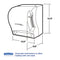 Lev-r-matic Roll Towel Dispenser, 13.3 X 9.8 X 13.5, Smoke