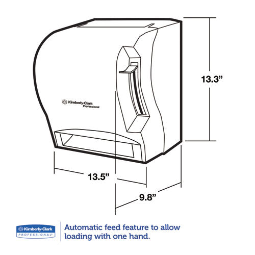 Lev-r-matic Roll Towel Dispenser, 13.3 X 9.8 X 13.5, Smoke