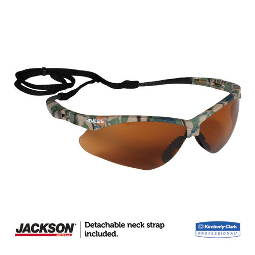 Nemesis Safety Glasses, Camo Frame, Bronze Lens