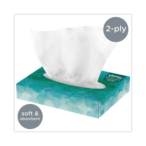 White Facial Tissue Junior Pack, 2-ply, 40 Sheets/box, 80 Boxes/carton