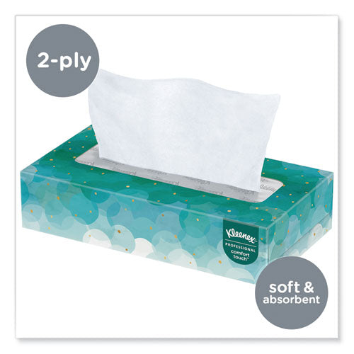 White Facial Tissue For Business, 2-ply, White, Pop-up Box, 100 Sheets/box, 36 Boxes/carton