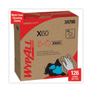 General Clean X60 Cloths, Pop-up Box, 8.34  X 16.8, White, 126/box, 10 Boxes/carton