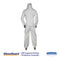 A35 Liquid And Particle Protection Coveralls, Zipper Front, Hooded, Elastic Wrists And Ankles, 2x-large, White, 25/carton