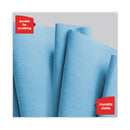 Power Clean X80 Heavy Duty Cloths, Jumbo Roll, 12.4 X 12.2, Blue, 475/roll