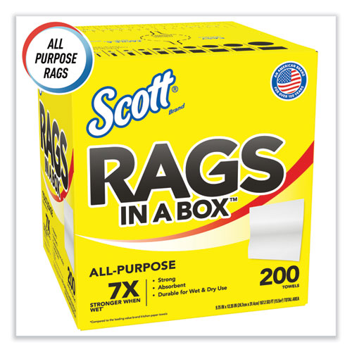 Rags In A Box, Pop-up Box, 12 X 9, White, 200/box