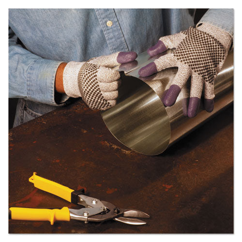 G60 Purple Nitrile Cut Resistant Glove, 220mm Length, Small/size 7, Blue/white, Pair