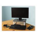 Smartfit Monitor Stand Plus, 16.2" X 2.2" X 3" To 6", Black, Supports 80 Lbs