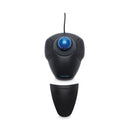 Orbit Trackball With Scroll Ring, Usb 2.0, Left/right Hand Use, Black/blue