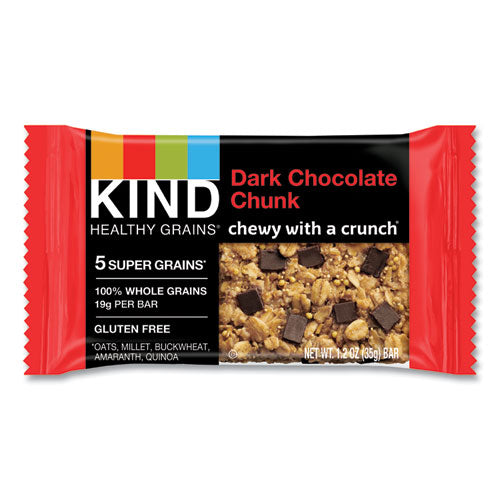 Healthy Grains Bar, Dark Chocolate Chunk, 1.2 Oz, 12/box