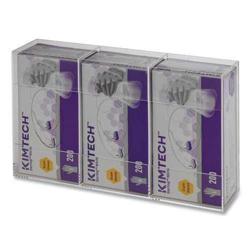 Triple Glove Dispenser, 10 X 4 X 16, Clear