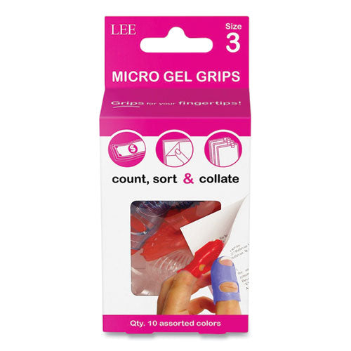 Tippi Micro-gel Fingertip Grips, Size 3, X-small, Assorted, 10/pack