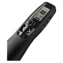 R800 Wireless Laser Presentation Remote W/lcd Display, Class 2, 100 Ft Range, Matte Black