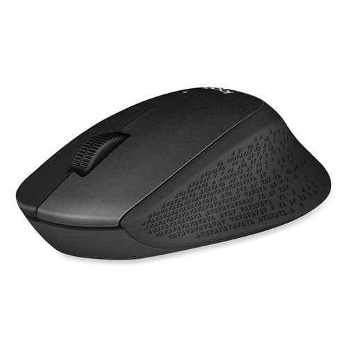 M330 Silent Plus Mouse, 2.4 Ghz Frequency/33 Ft Wireless Range, Right Hand Use, Black