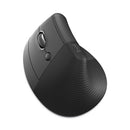 Lift Vertical Ergonomic Mouse, 2.4 Ghz Frequency/32 Ft Wireless Range, Left Hand Use, Graphite