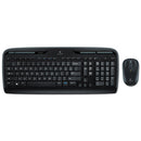 Mk320 Wireless Keyboard + Mouse Combo, 2.4 Ghz Frequency/30 Ft Wireless Range, Black