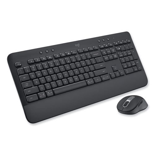 Signature Mk650 Wireless Keyboard And Mouse Combo For Business, 2.4 Ghz Frequency/32 Ft Wireless Range, Graphite