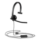 H570e Monaural Over The Head Wired Headset, Black