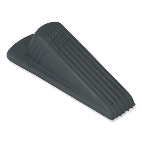 Big Foot Doorstop, No Slip Rubber Wedge, 2.25w X 4.75d X 1.25h, Gray