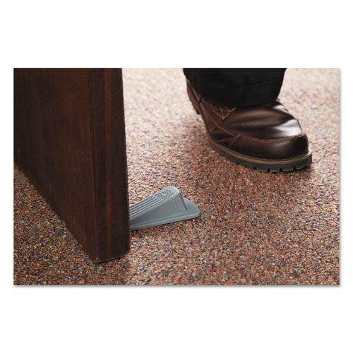 Big Foot Doorstop, No Slip Rubber Wedge, 2.25w X 4.75d X 1.25h, Gray