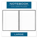 Hardbound Notebook With Pocket, 1-subject, Wide/legal Rule, Black Cover, (96) 11 X 8.5 Sheets