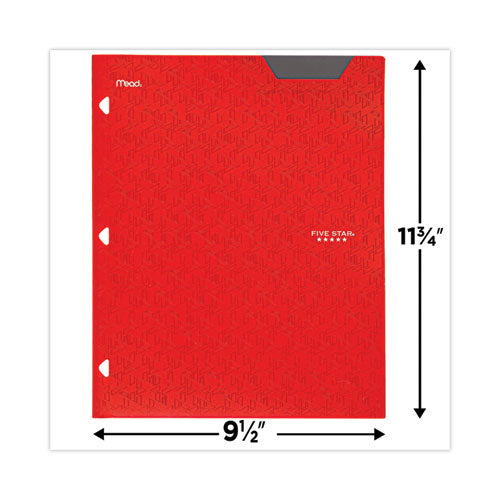 Two-pocket Stay-put Plastic Folder, 11 X 8.5, Assorted, 4/pack