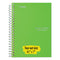 Wirebound Notebook With Two Pockets, 1-subject, Medium/college Rule, Green Cover, (100) 11 X 8.5 Sheets