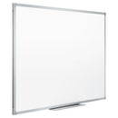 Dry Erase Board With Aluminum Frame, 72 X 48, Melamine White Surface, Silver Aluminum Frame