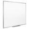 Dry Erase Board With Aluminum Frame, 72 X 48, Melamine White Surface, Silver Aluminum Frame