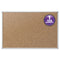 Economy Cork Board With Aluminum Frame, 24 X 18, Natural Surface, Silver Aluminum Frame