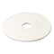 Low-speed Super Polishing Floor Pads 4100, 13" Diameter, White, 5/carton