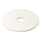 Low-speed Super Polishing Floor Pads 4100, 24" Diameter, White, 5/carton